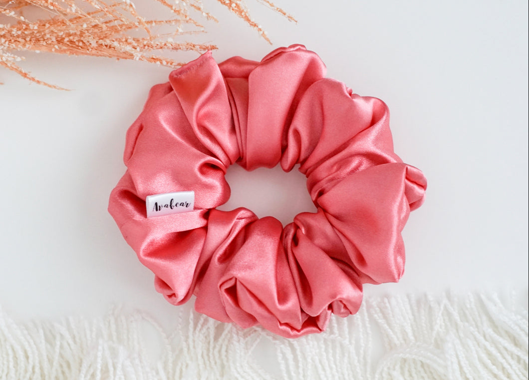 Pink Ruby // full size scrunchie