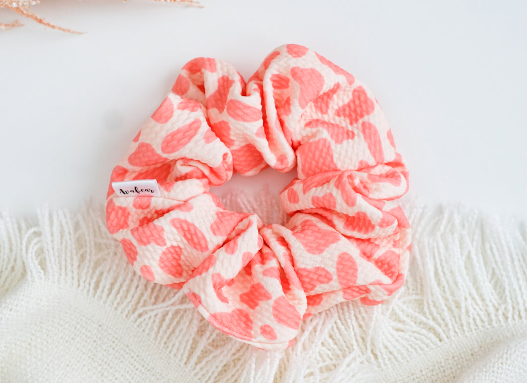 Pink Cow // full size scrunchie