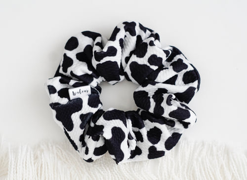 Cow // full size scrunchie