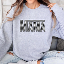 Load image into Gallery viewer, MAMA Check Black  // adult crewneck