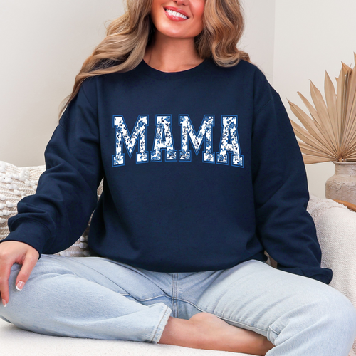 Navy MAMA // adult crewneck