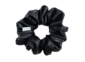 Faux Black // full size scrunchie