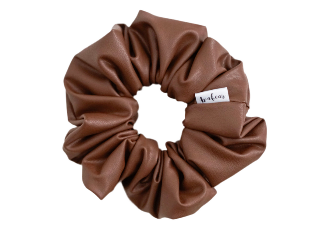 Faux Brown // full size scrunchie