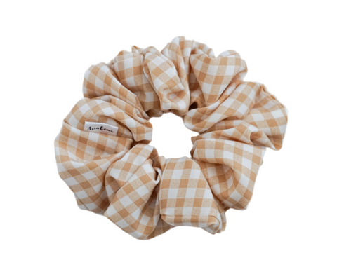 Tuscan Gingham // full size scrunchie