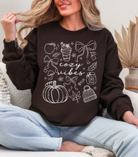 Load image into Gallery viewer, Cozy Vibes White // adult crewneck