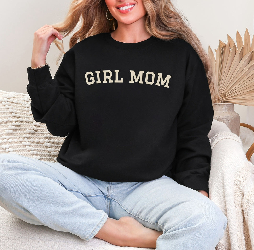Girl Mom Black // adult crewneck **pre-order**