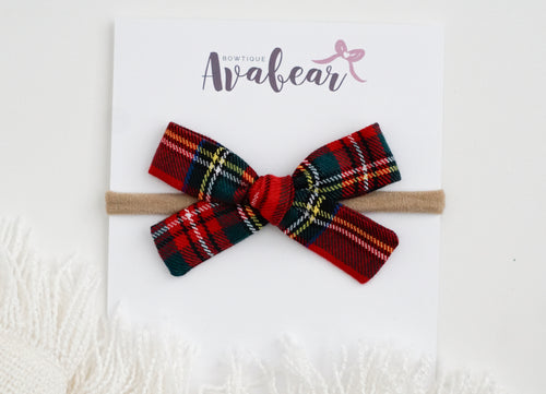 Holiday Plaid // schoolgirl bow