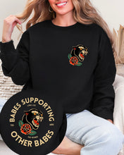 Load image into Gallery viewer, Babes Supporting Babes // Black crewneck
