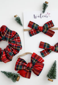 Holiday Plaid // full size scrunchie