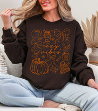 Load image into Gallery viewer, Cozy Vibes Orange // adult crewneck