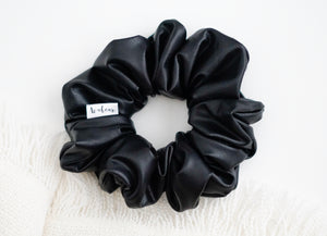 Faux Black // full size scrunchie