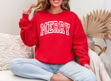 Load image into Gallery viewer, Merry // classic red adult crewneck