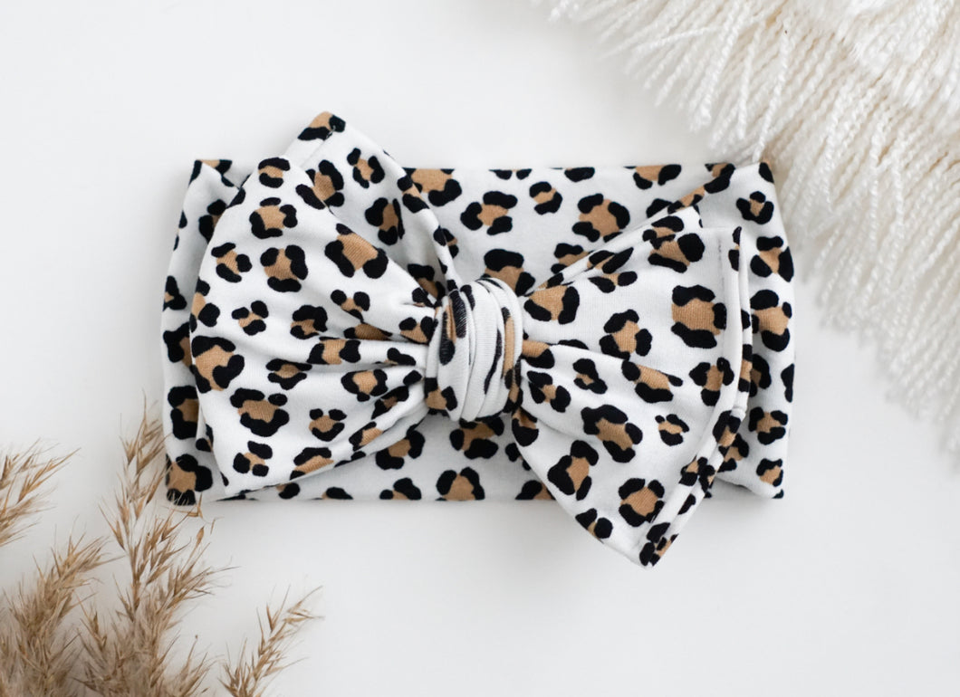 White Leopard // floppy knot