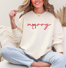 Load image into Gallery viewer, Merry Bow // cream adult crewneck