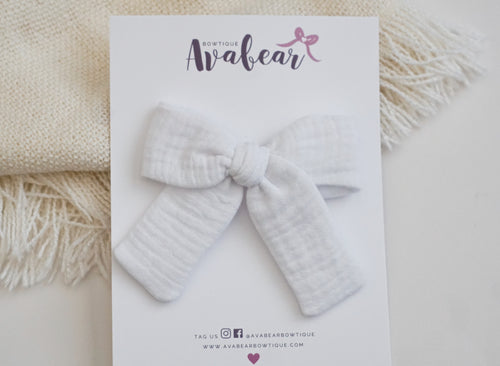 White Gauze // long tail bow