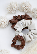 Load image into Gallery viewer, Brown Faux // mini scrunchie