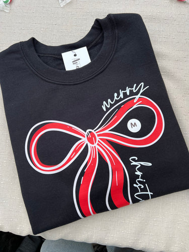 Bow Black // crewneck