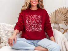 Load image into Gallery viewer, Jolly Vibes  // cardinal red adult crewneck