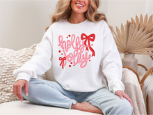 Load image into Gallery viewer, Holly Jolly // white adult crewneck