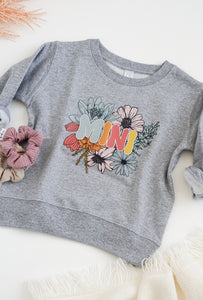 Mini floral // toddler crewneck