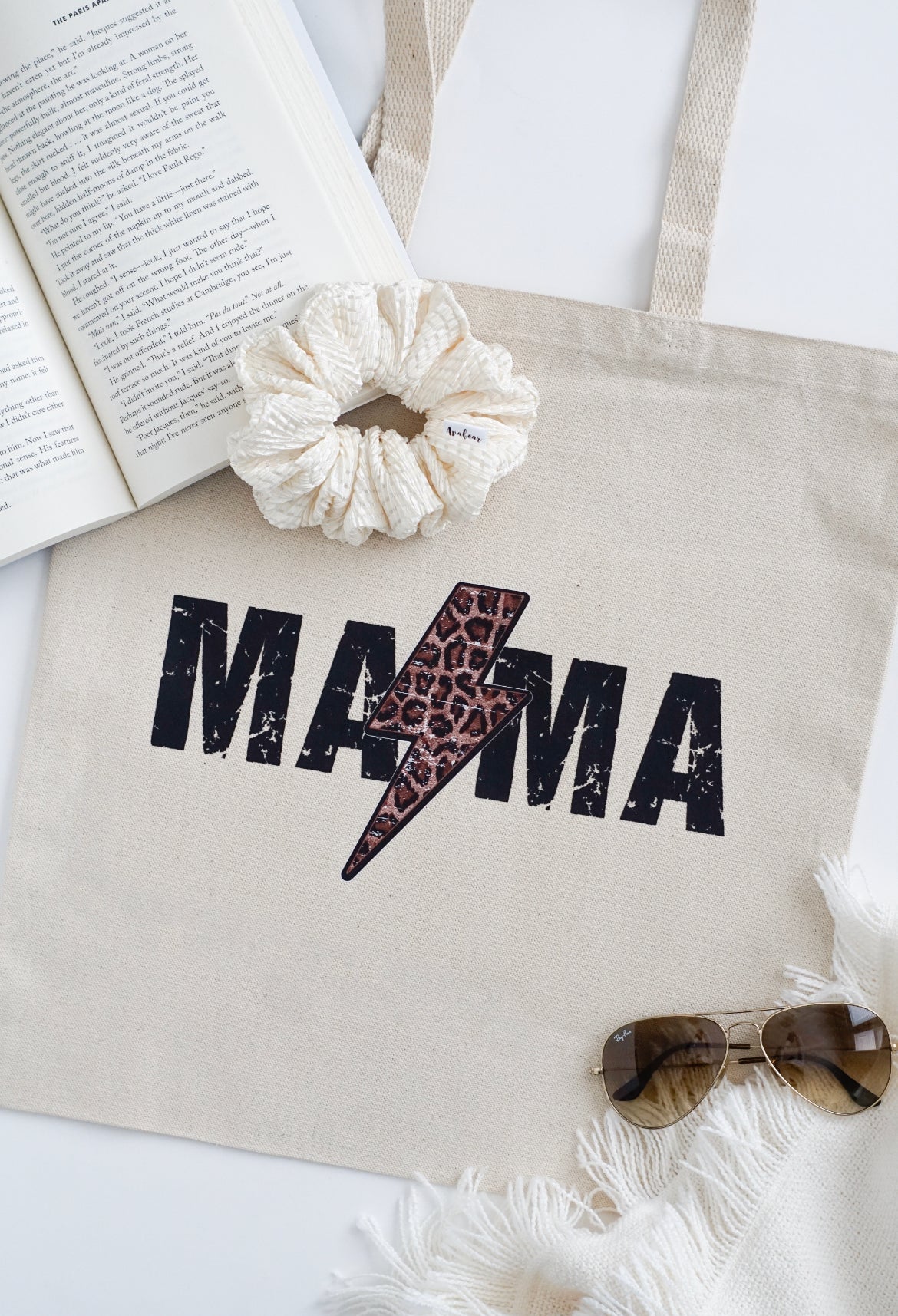 MAMA lightning // canvas tote – Ava Bear Bowtique