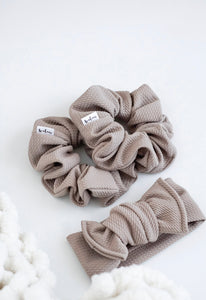 Taupe // full size scrunchie