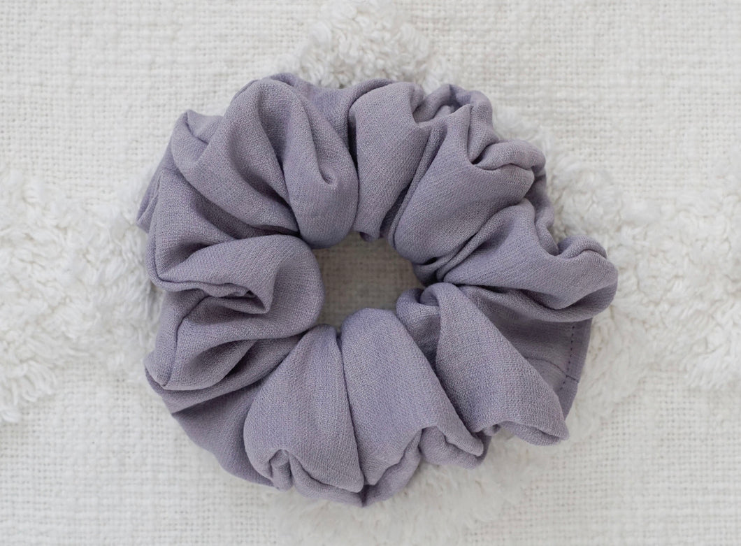 Dusty Purple Linen // full size scrunchie