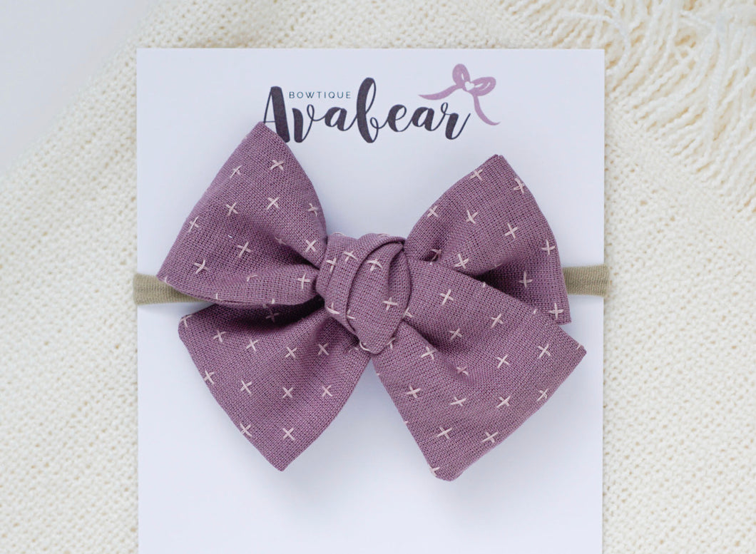 Wisteria // woven large bow