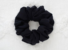 Load image into Gallery viewer, Classic Black Chiffon // full size scrunchie