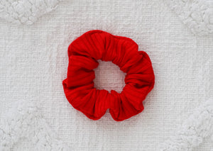 Bright Red // mini scrunchie
