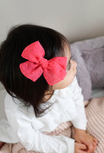Load image into Gallery viewer, Hot Pink Swiss Polka  // large bow