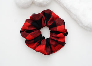 Red Buffalo Plaid // full size scrunchie