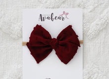 Load image into Gallery viewer, Maroon Swiss Dot // large bow