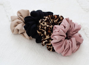 Dusty Rose Chiffon // full size scrunchie